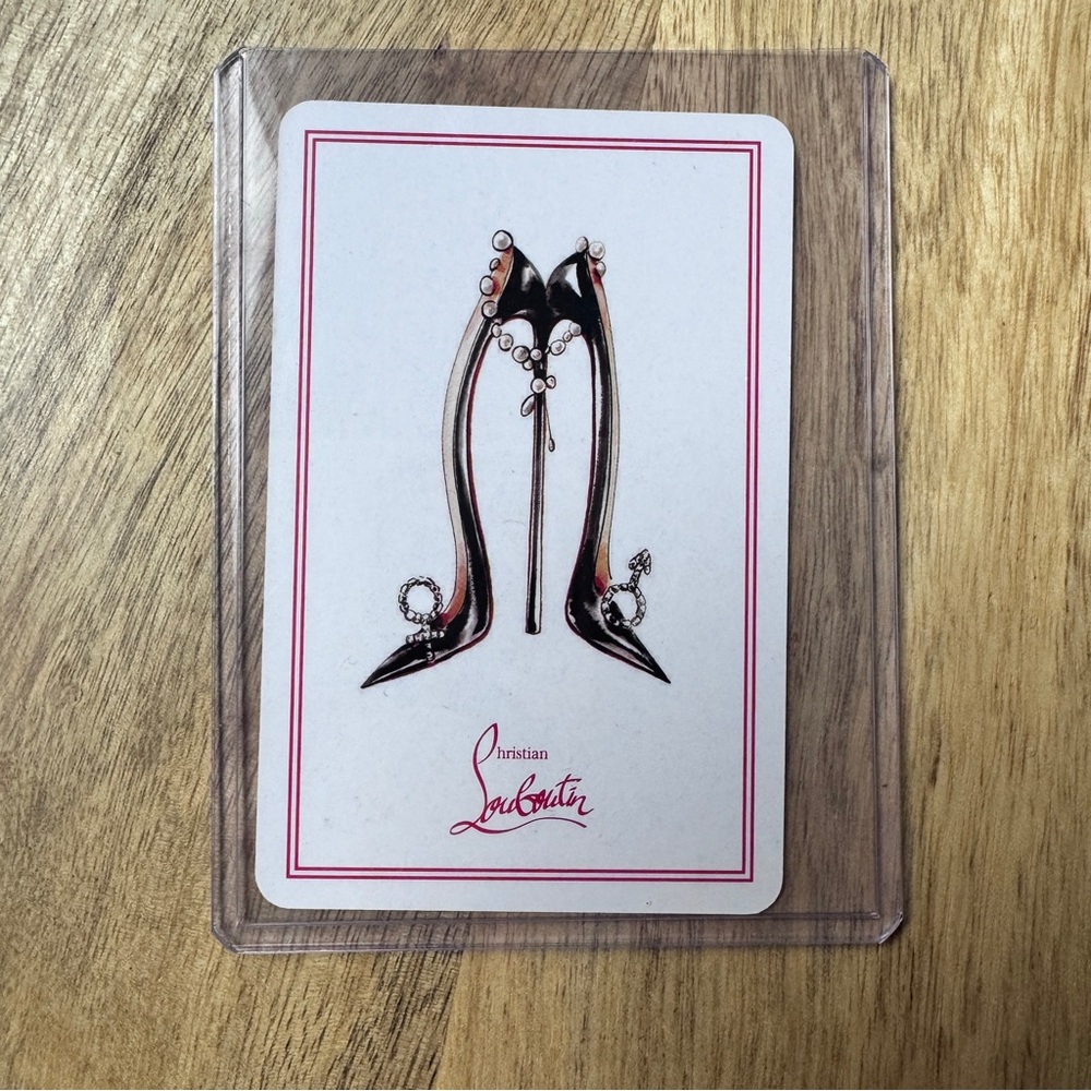 Christian Louboutin High Heel Art Playing Card 5 of Clubs